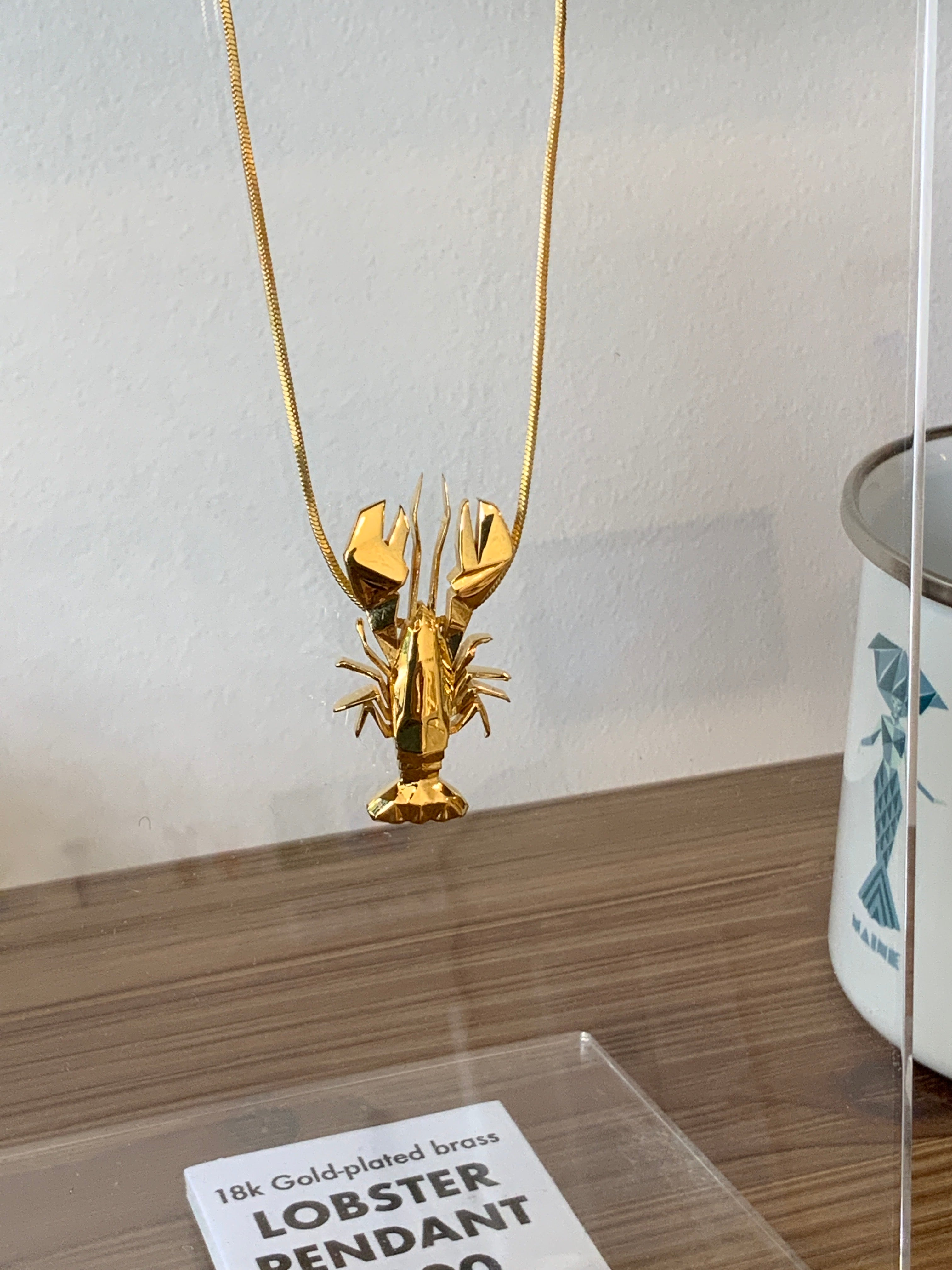 18k Gold-Plated Lobster Pendant – Maineimals