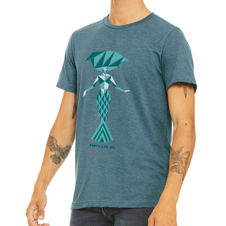 Emerald Mermaid Maine Gift Souvenir Unisex Bella and Canvas