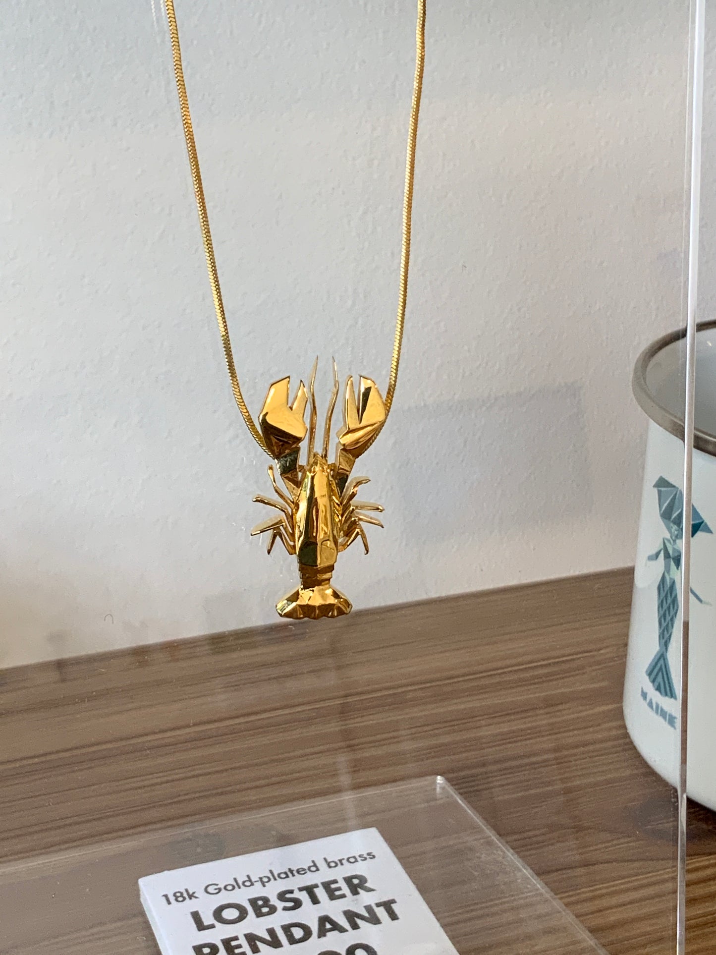 18k Gold-Plated Lobster Pendant