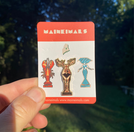 Maine Moose Enamel Pin