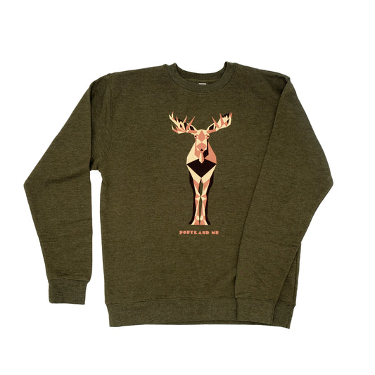 Portland Maine Crew Neck Moose Sweatshirt