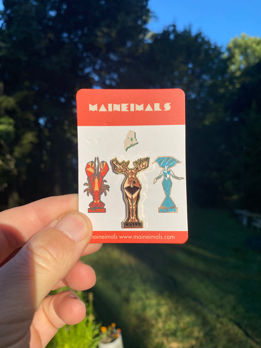 Maine Moose Enamel Pin