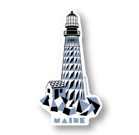 Maine Lighthouse Sticker (3inch die cut)