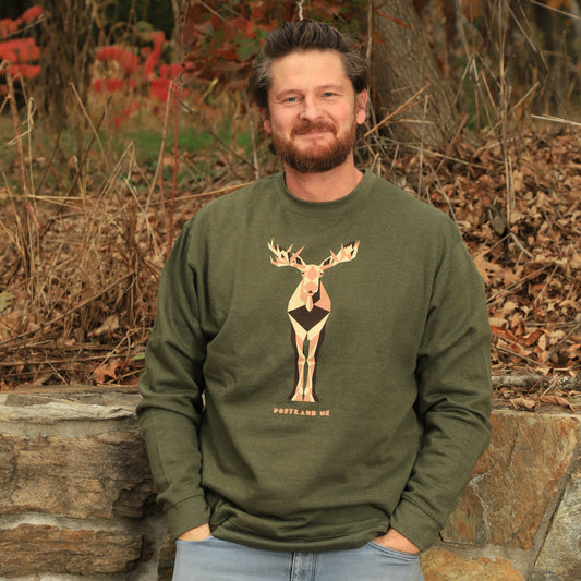 Portland Maine Crew Neck Moose Sweatshirt