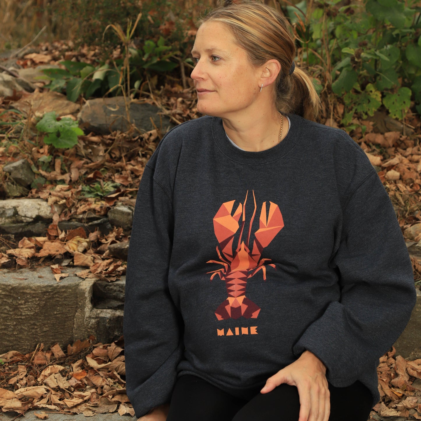 Portland Maine Lobster Crew Neck Lobster Sweatshirt