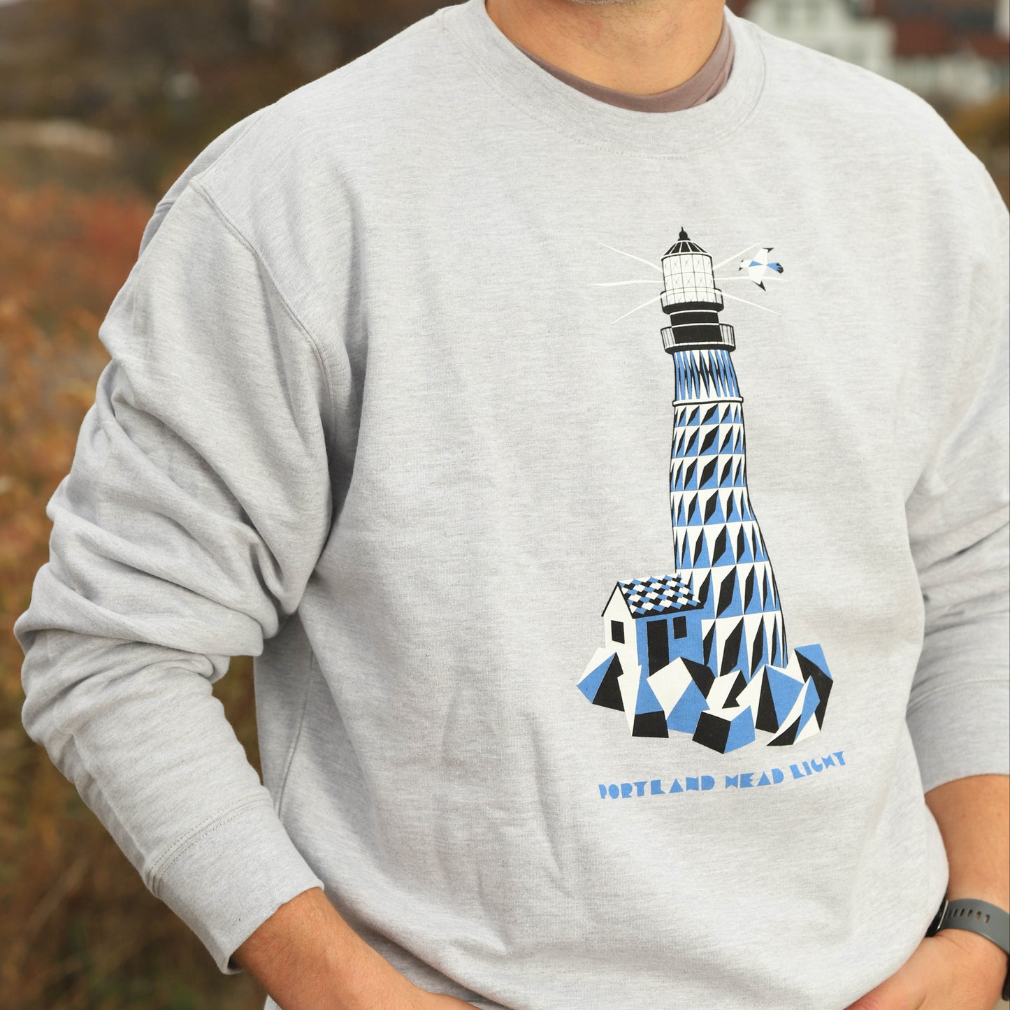 Portland Head Light Crew Neck Sweatshirt