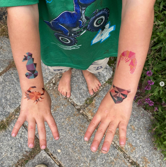Maine Themed Temporary Tattoos