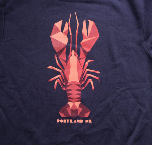 Navy Lobster Sweatshirt Organic Cotton Maine Gift Souvenir Unisex Bella Canvas